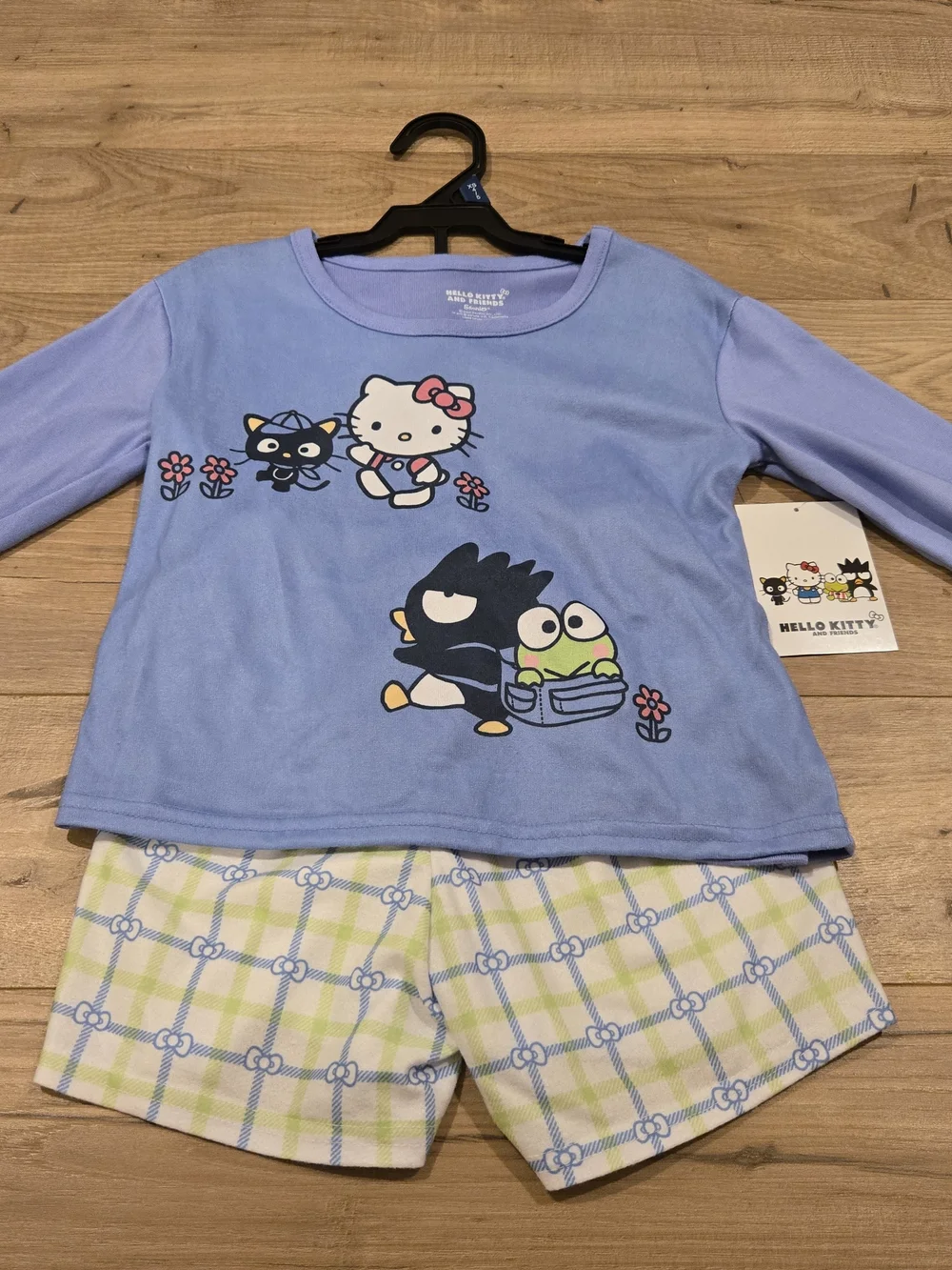 Hello Kitty Lilac Two-Piece Kids Pajama Set Size Xs 4/5